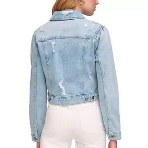 👖💙🧢DKNY Lovely  CroppedClassic Denim Jacket